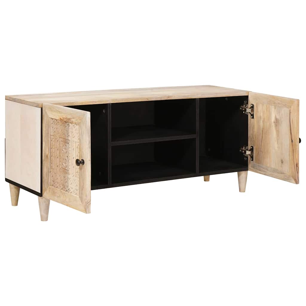 TV Üksused riiuliga uksega Valge 105 x 33 x 46 cm Tehispuit