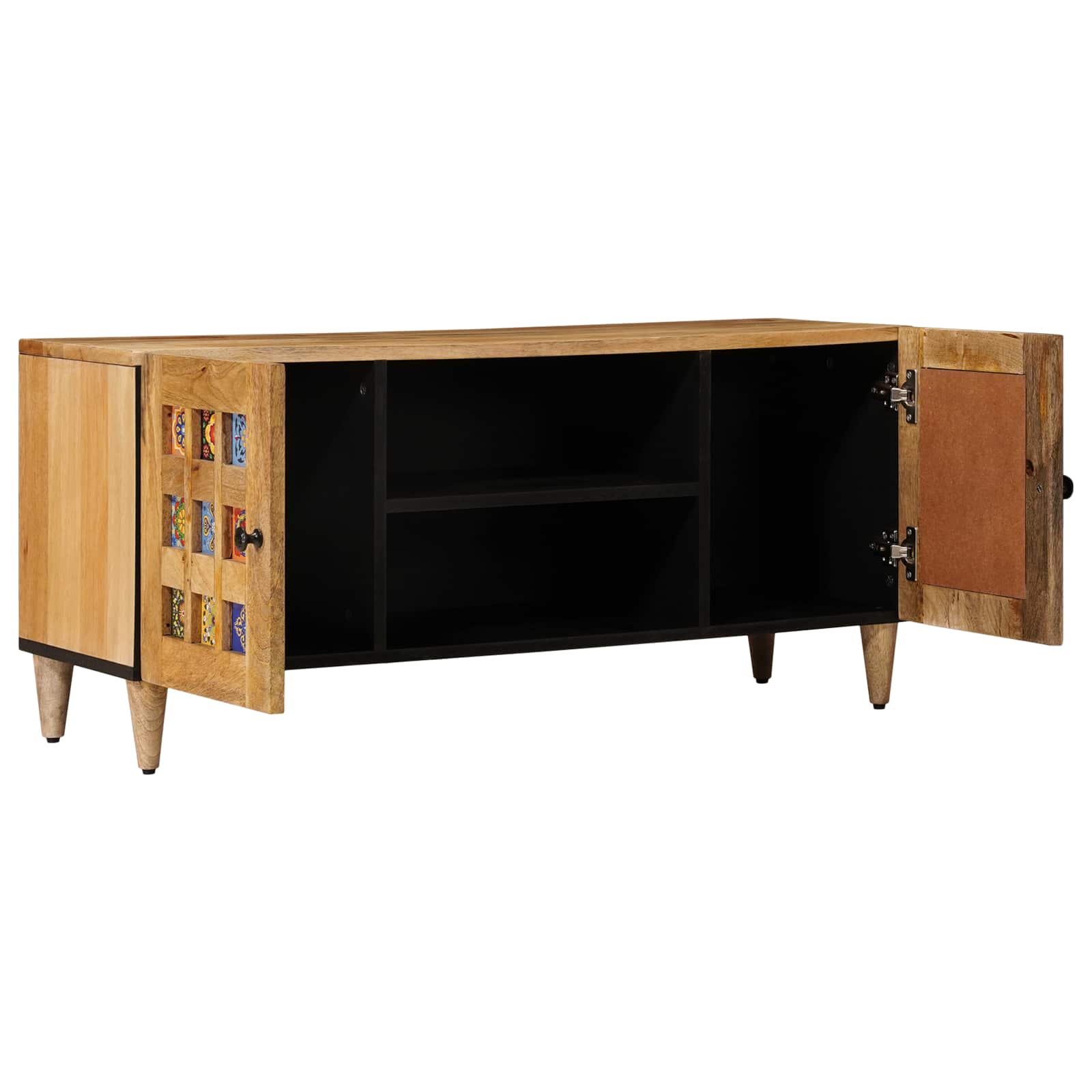 Telerikapp riiuliga Neutraalne 105 x 33 x 46 cm Tugev mango puu