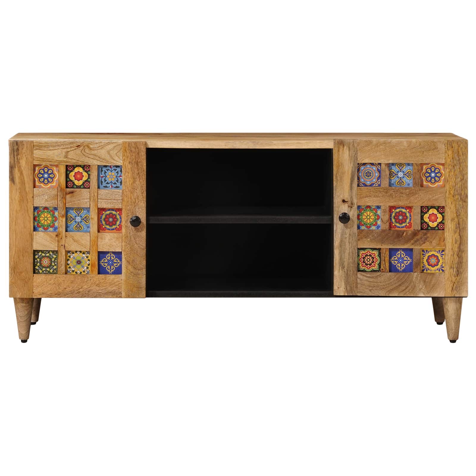 Telerikapp riiuliga Neutraalne 105 x 33 x 46 cm Tugev mango puu