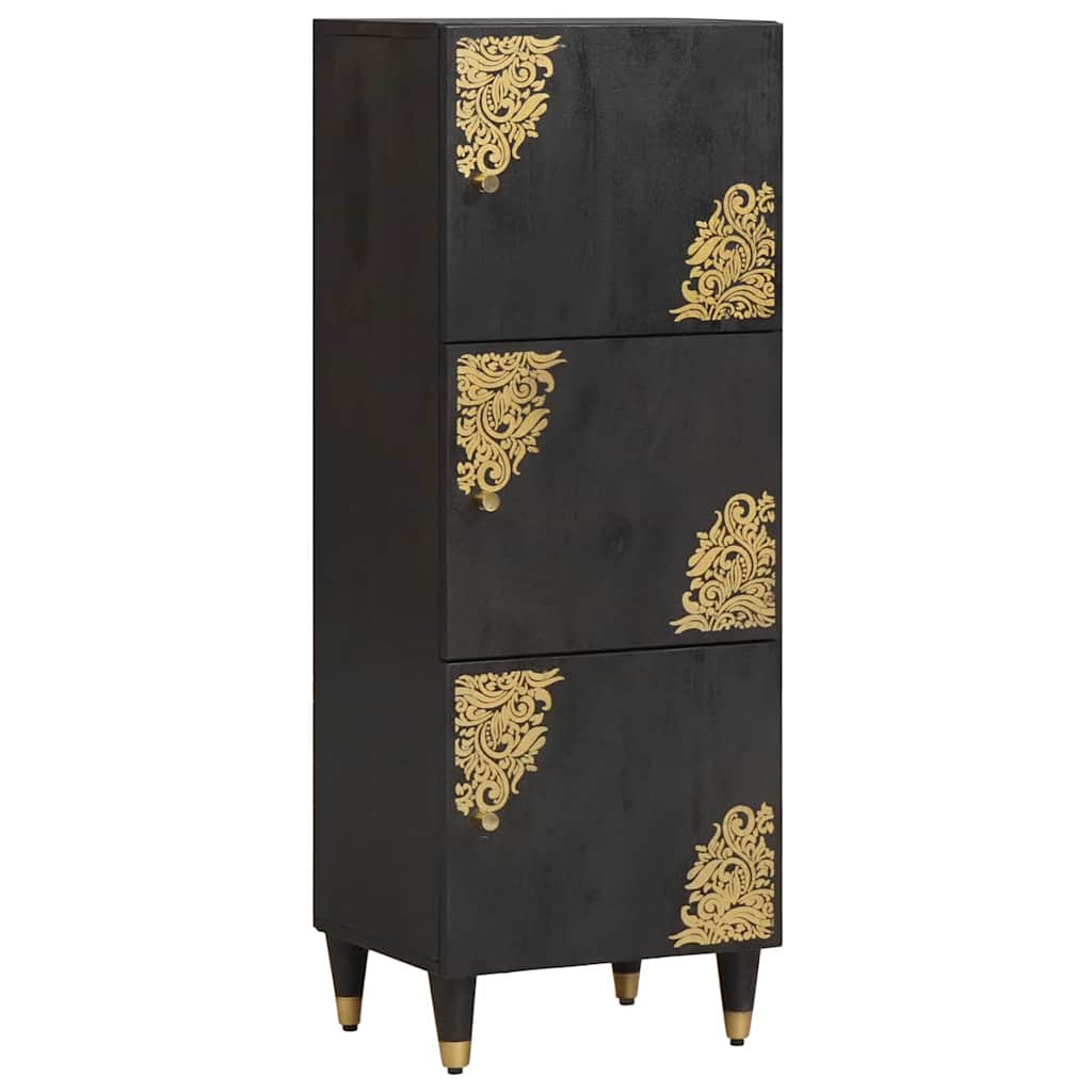Kõrgushein riiuliga Must 40 x 33 x 110 cm Tugev mango puu
