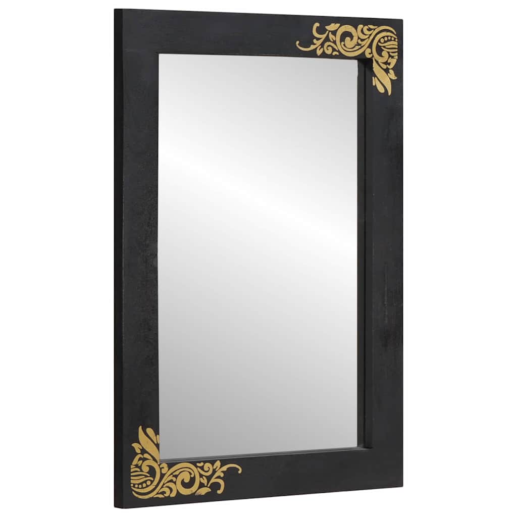 Vannitoa peegel Must ja hõbedane 70 x 50 x 2,5 cm
