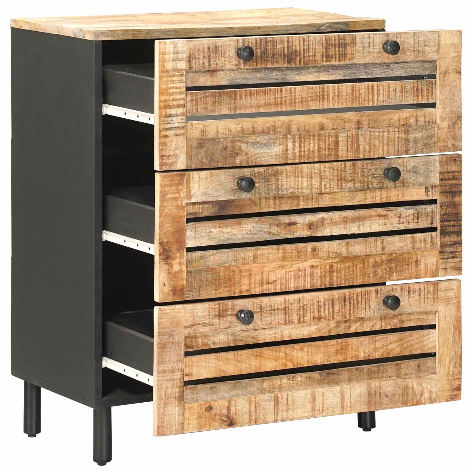 Ladustamiskapid 60 x 33 x 75 cm Tugev mango puu Naturaalne