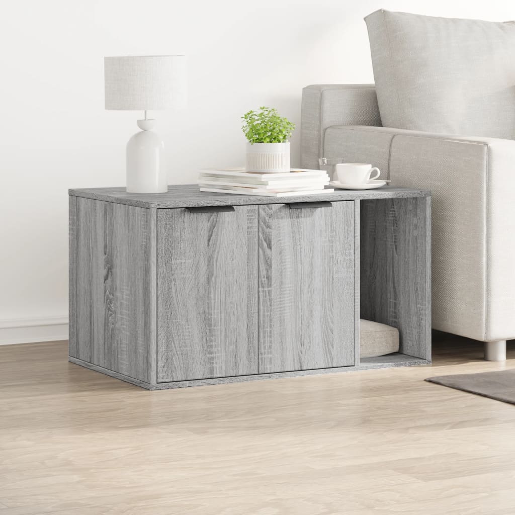 Kassi liivakast korpus, hall Sonoma tamm, 80x50x45cm, tehispuit