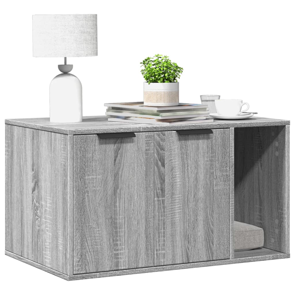 Kassi liivakast korpus, hall Sonoma tamm, 80x50x45cm, tehispuit