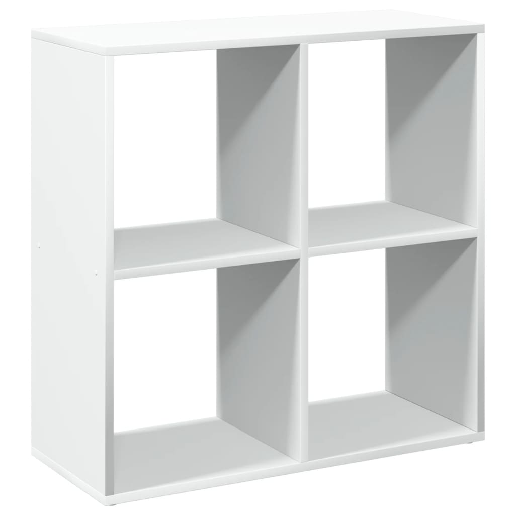 Ruumijagaja raamaturiiul, valge, 69,5 x 29 x 69,5 cm, töödeldud puit