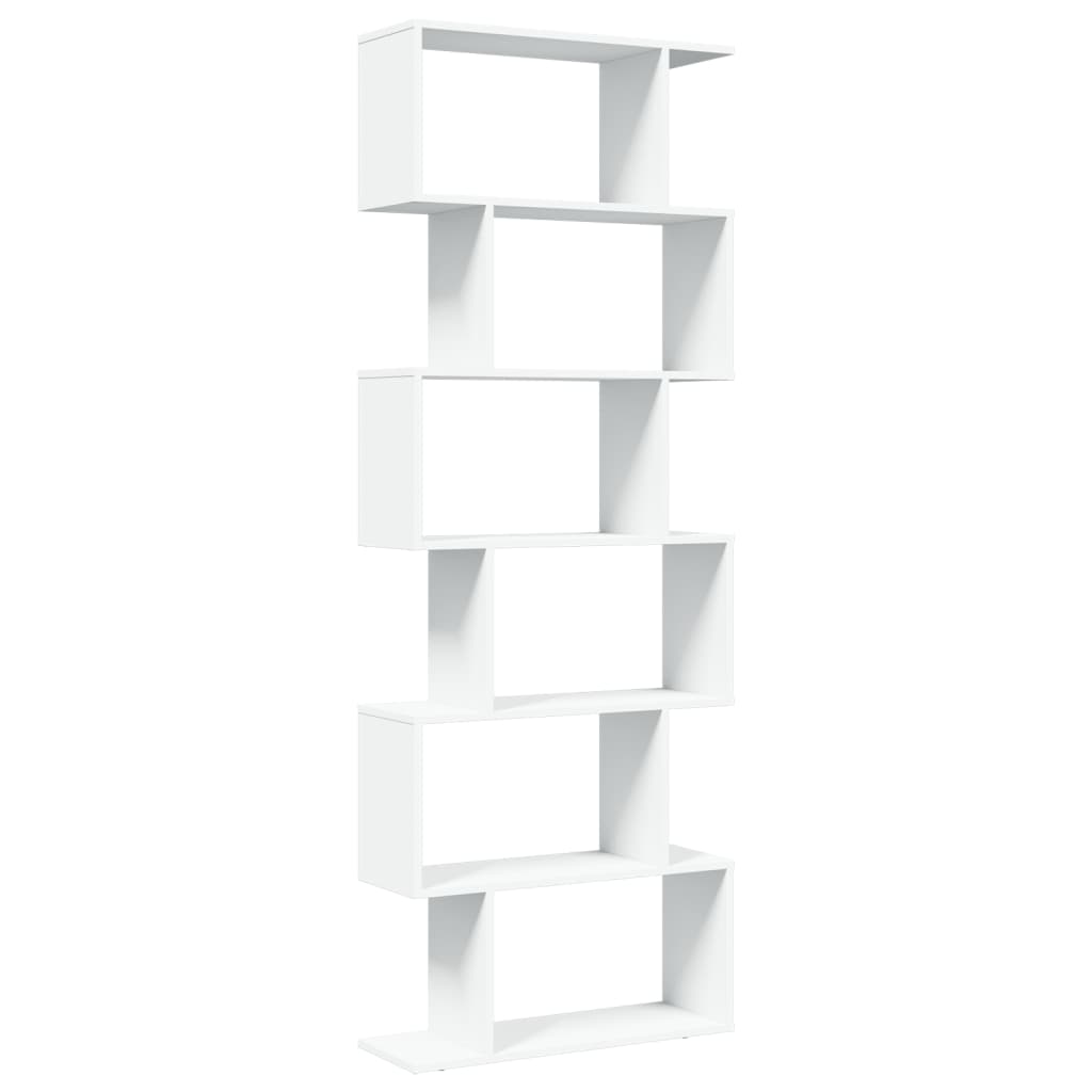 Ruumijagaja 6 korrust, valge, 70x24x193 cm, tehispuit