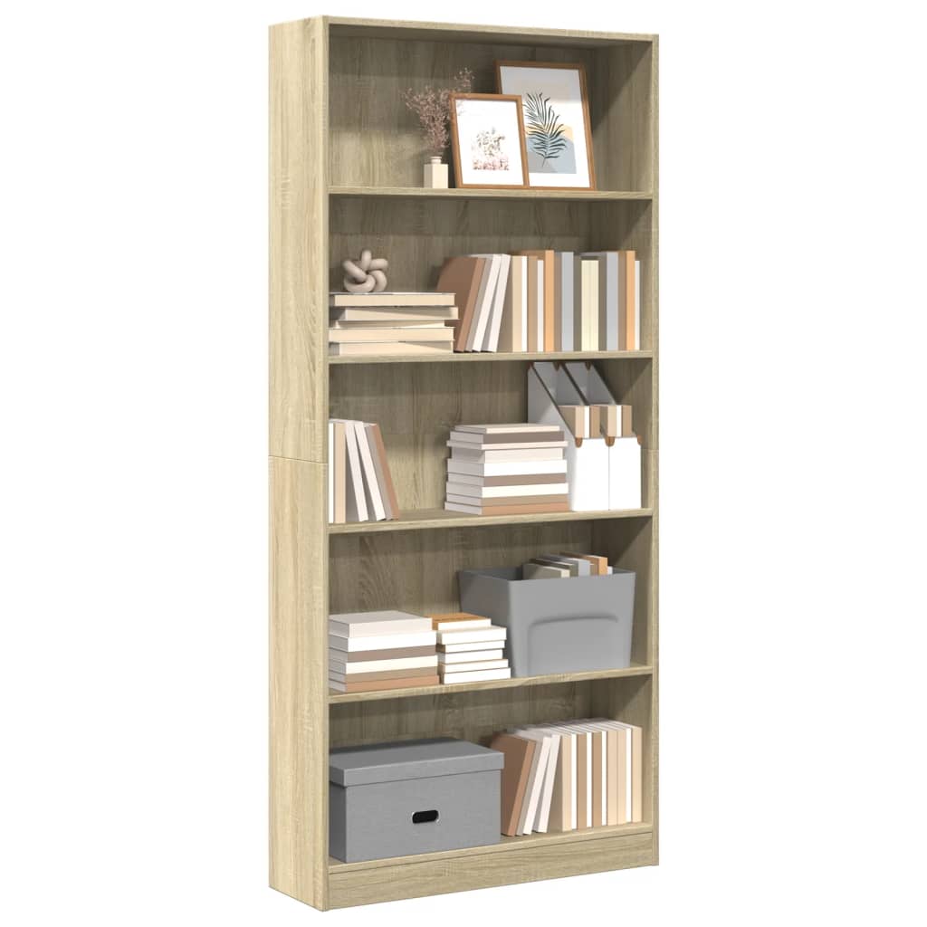 Raamaturiiul Sonoma tamm 80 x 24 x 176 cm töödeldud puit