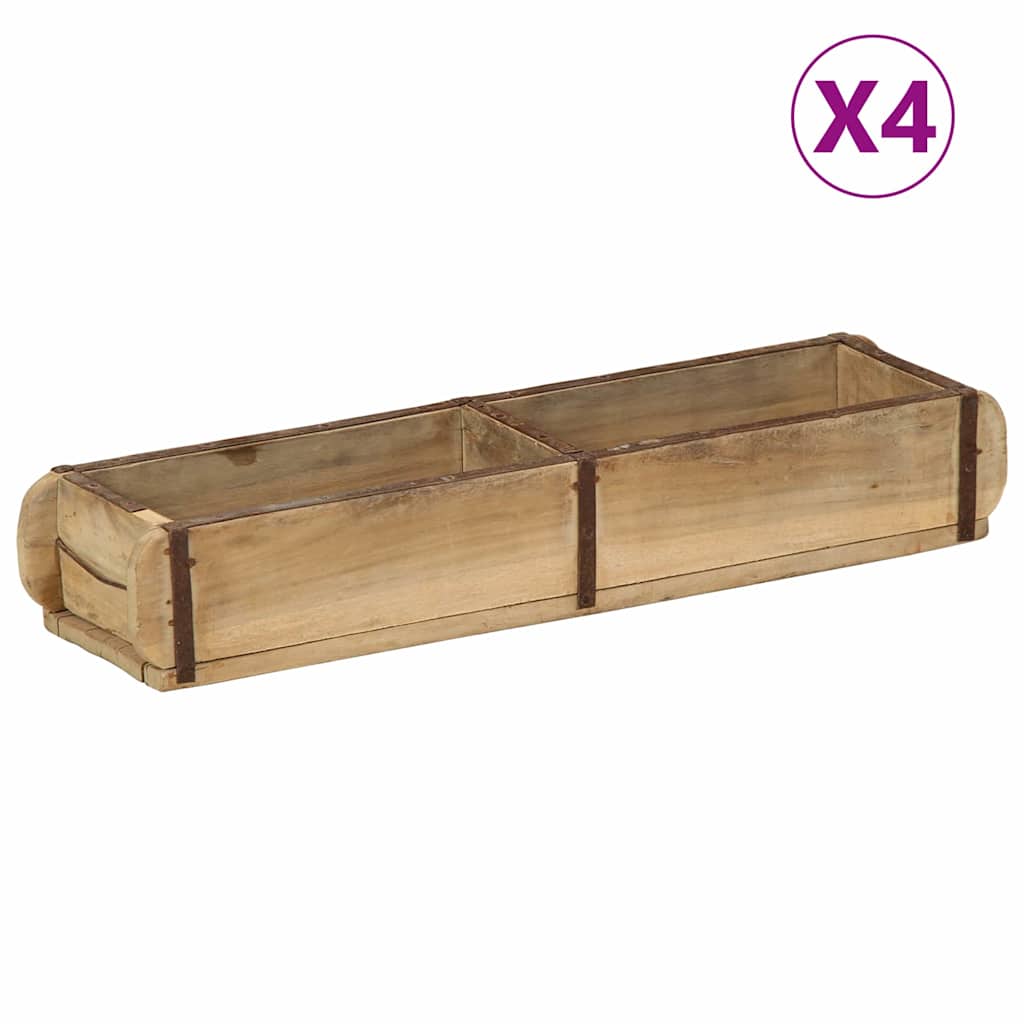 Kandik 4 tk Pruun 57 x 15 x 9 cm Tugev taastatud puit