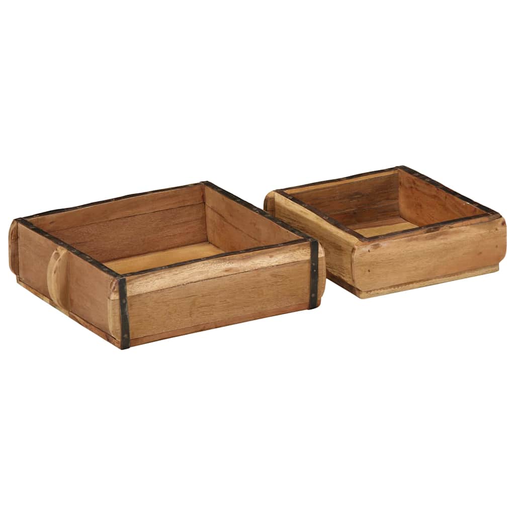 Kandik 2 tk Pruun 29 x 31 x 10 cm Tugev taastatud puit