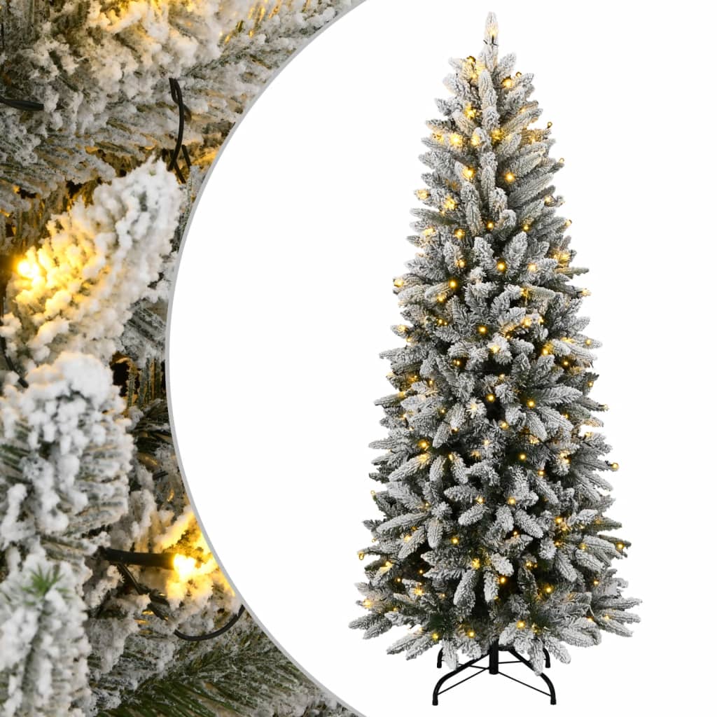 Kunstkuusk 300 LEDi ja lumiste okstega, 180 cm