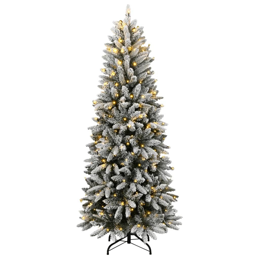 Kunstkuusk 300 LEDi ja lumiste okstega, 210 cm