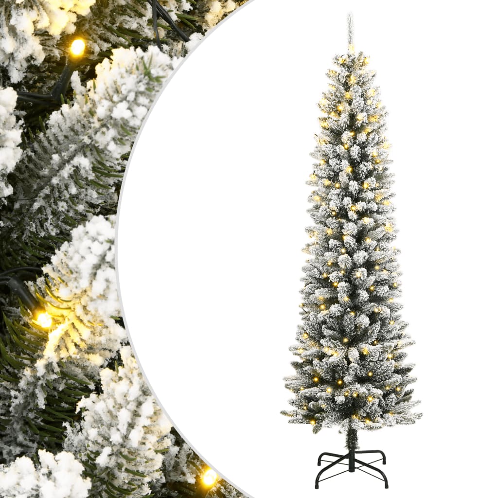 Kunstkuusk 300 LEDi ja lumiste okstega, 210 cm