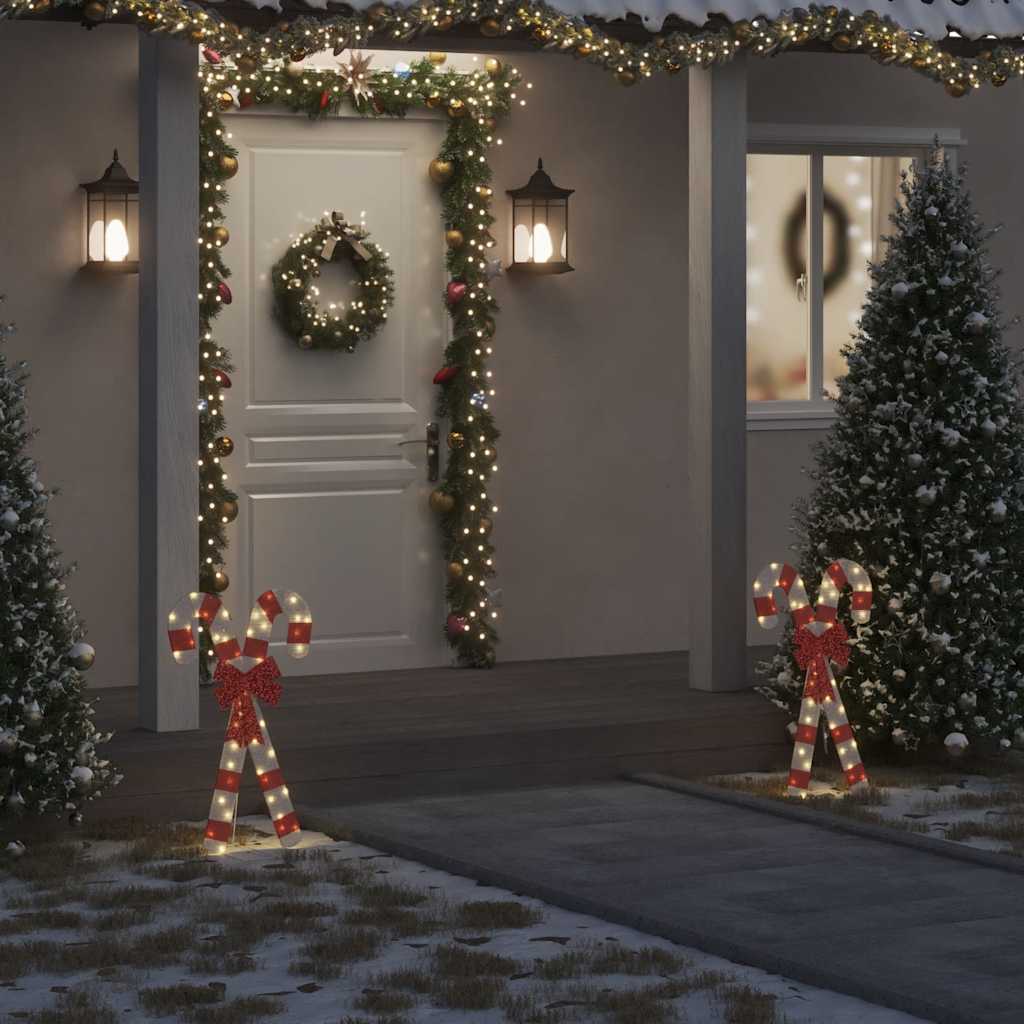 Jõulukaunistus Candy Cane 50 LED-i soe valge