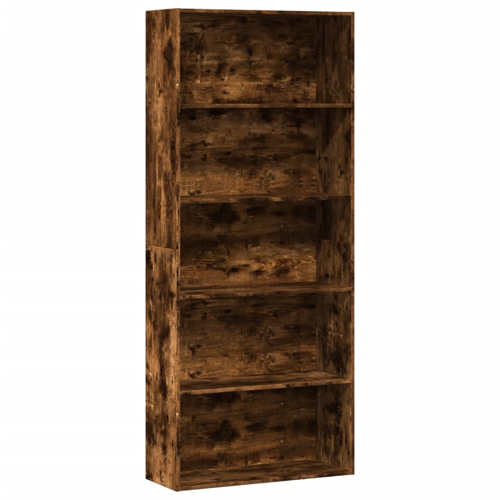 Raamatukapp suitsutamm 80x30x189 cm tehispuit