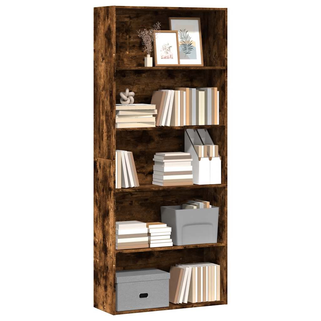 Raamatukapp suitsutamm 80x30x189 cm tehispuit