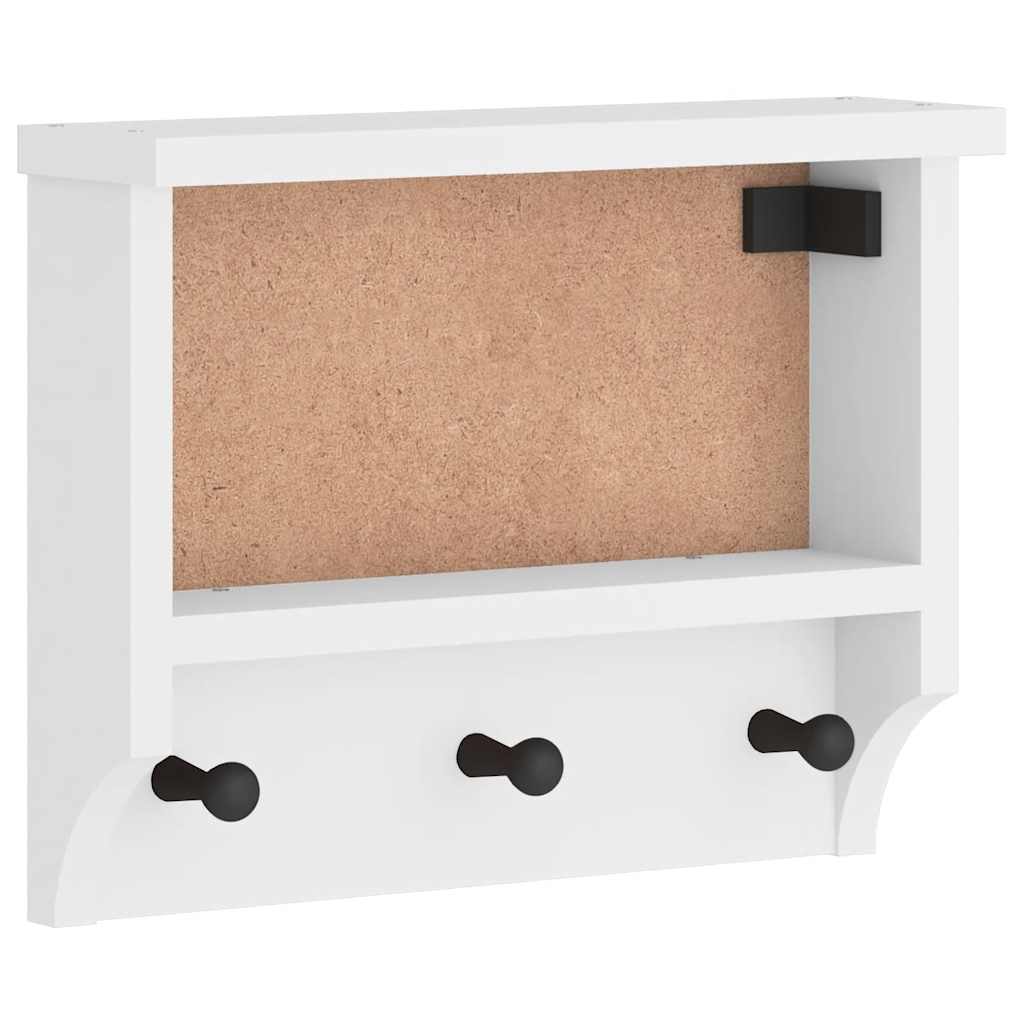 Seinale paigaldatav nagi SANDNES Valge 45x12x35 cm