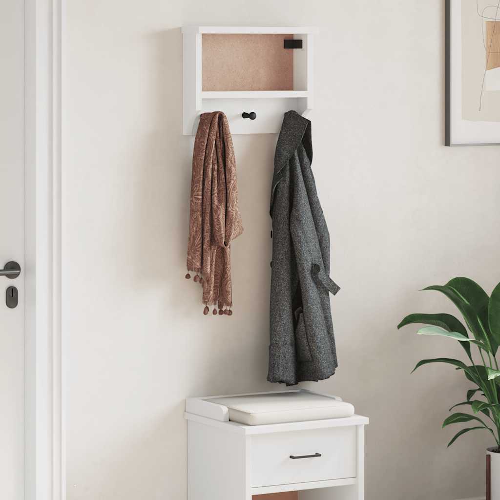 Seinale paigaldatav nagi SANDNES Valge 45x12x35 cm