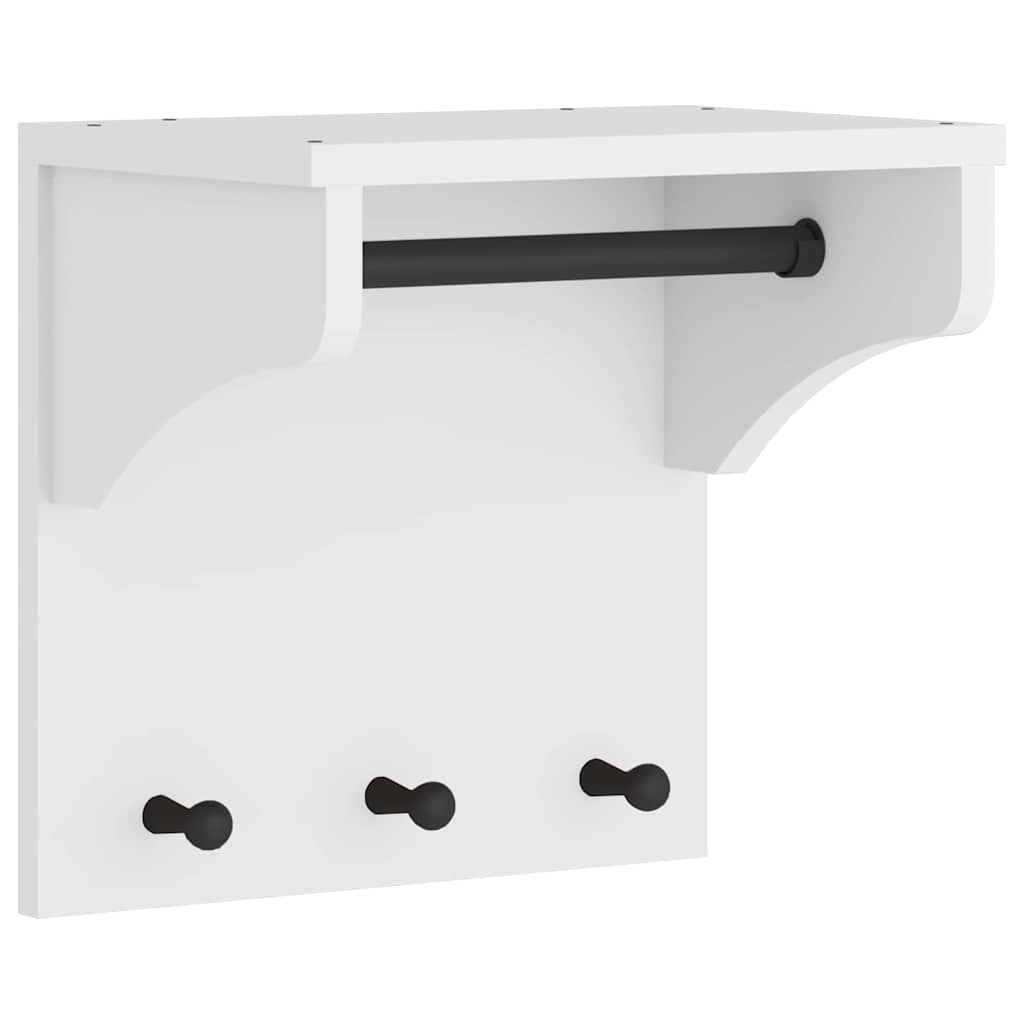 Seinale paigaldatav nagi SANDNES Valge 43x30x42 cm