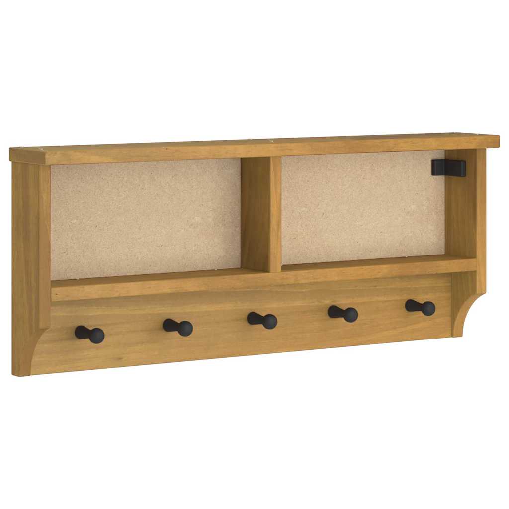 Seinale paigaldatav nagi SANDNES 87x12x35 cm täispuidust mänd