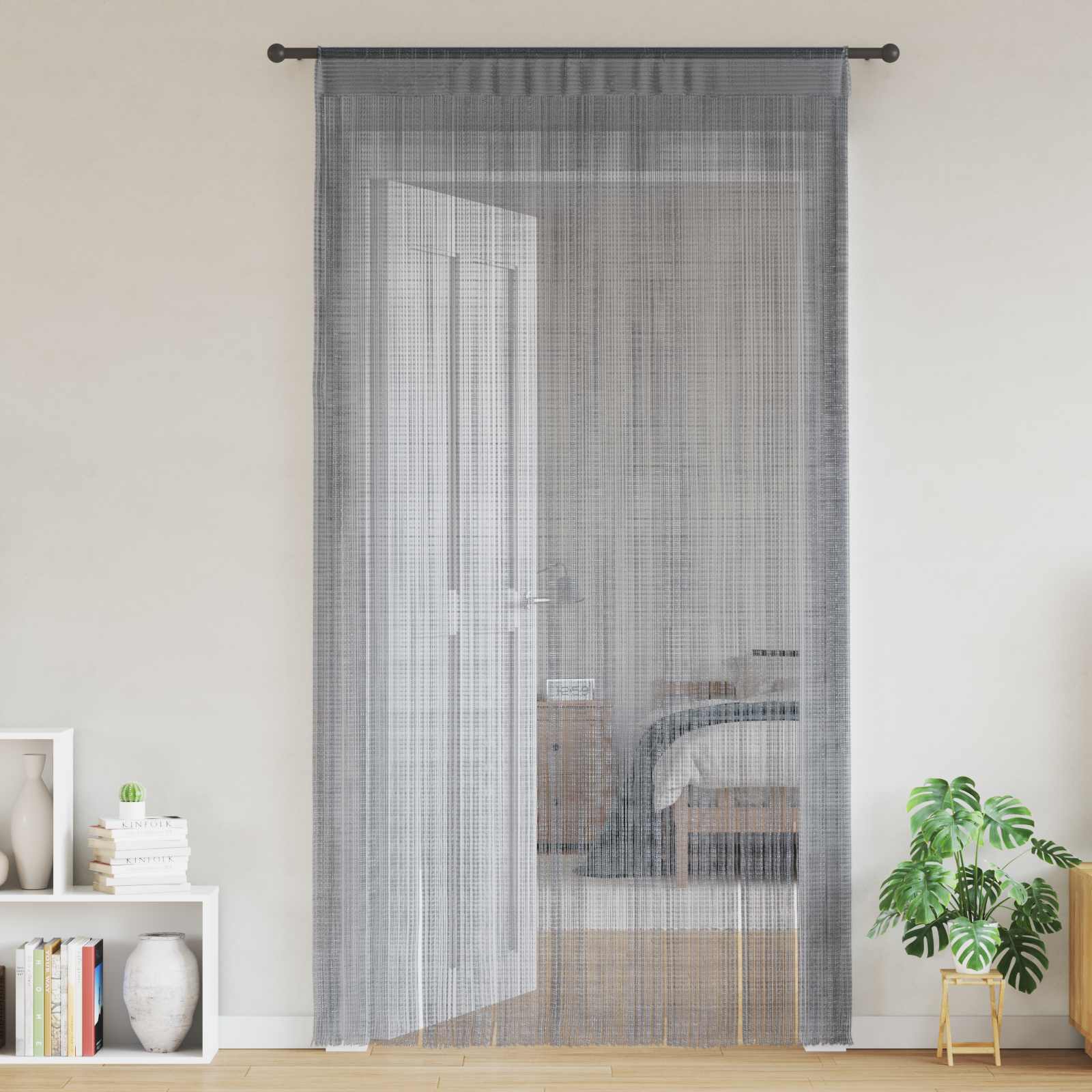 Nöörkardinad 2 tk, antratsiithall, 140 x 250 cm