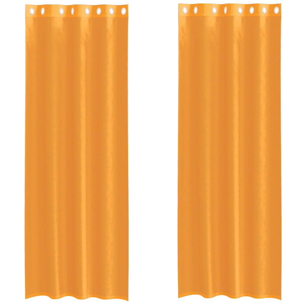 Voile kardinad rõngastihendiga 2 tk Oranž 140x260 cm
