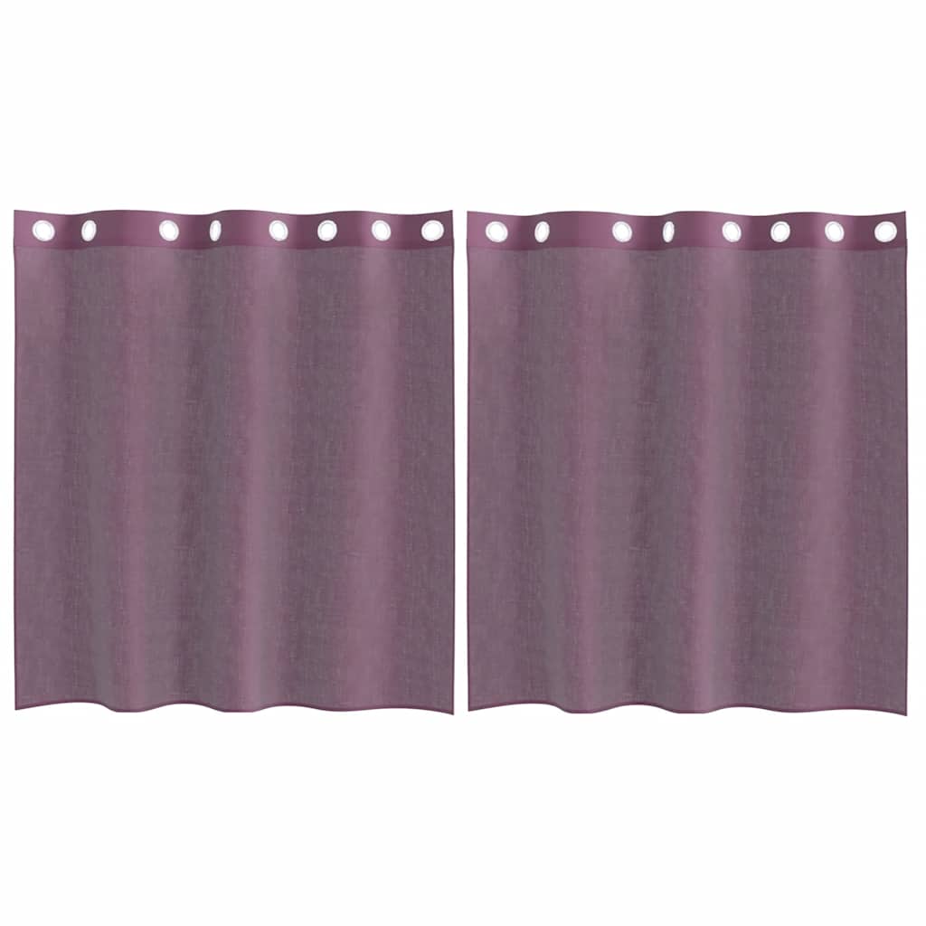 Voile kardinad rõngastega 2 tk Lilla 140x140 cm