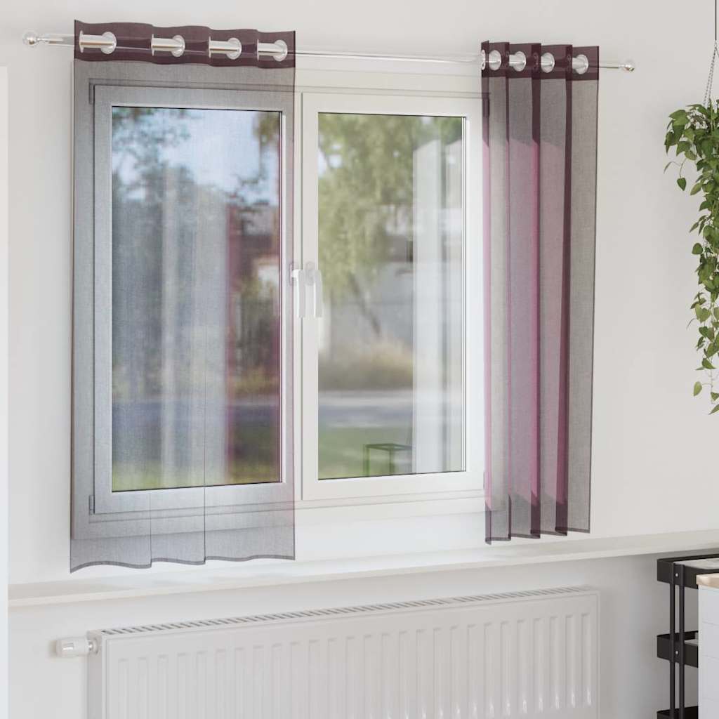 Rõngastihendiga kardinad 2 tk Lilla 140x175 cm