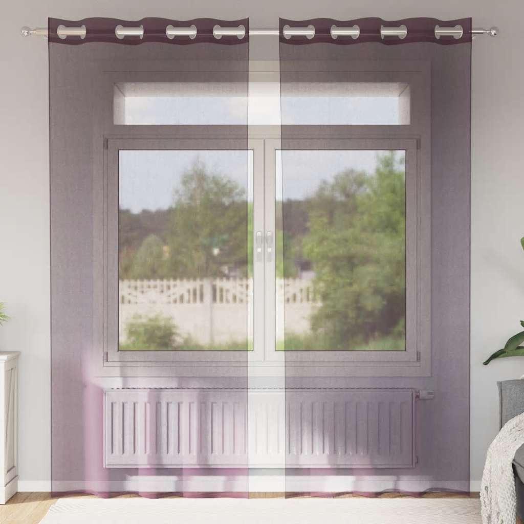 Rõngastihendiga kardinad 2 tk Lilla 140x225 cm
