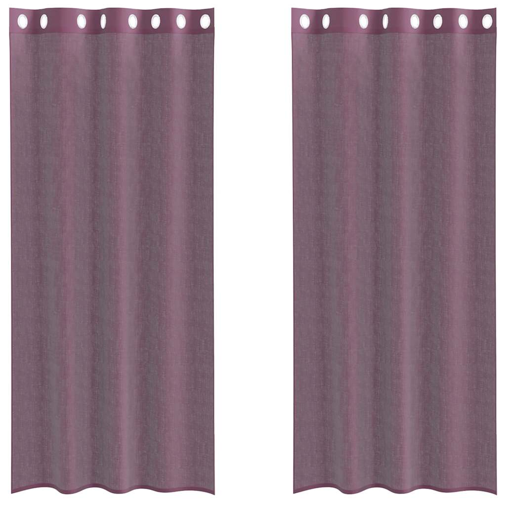 Voile kardinad läbivõredega 2 tk Lilla 140x245 cm