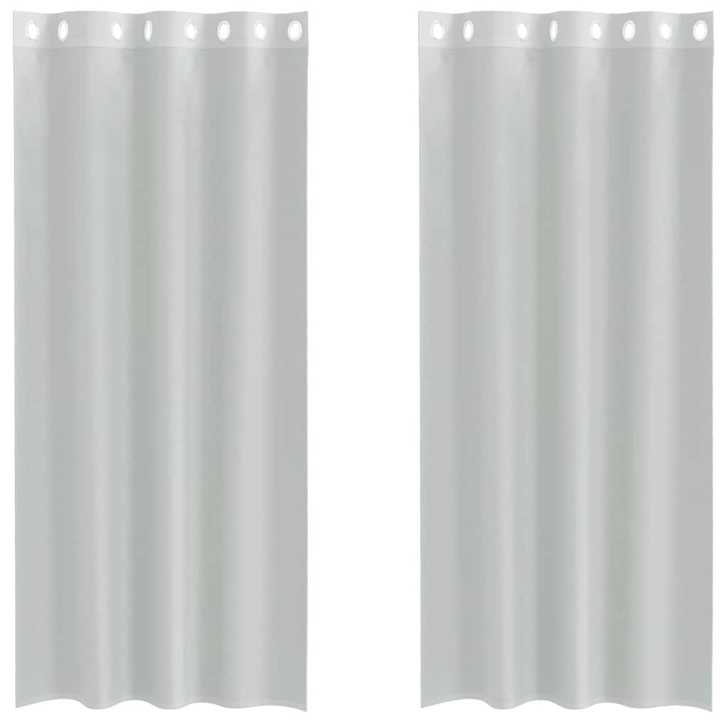 Rõngastihendiga kardinad 2 tk helehall 140x225 cm