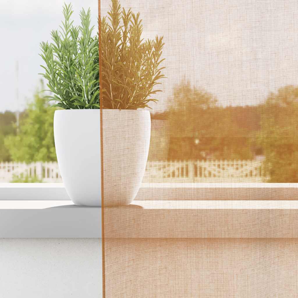 Voile kardinad rõngastega 2 tk Terrakota
