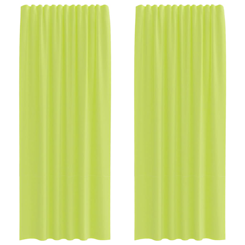 Voile kardinad varrastaskutega 2 tk, õunarohelised