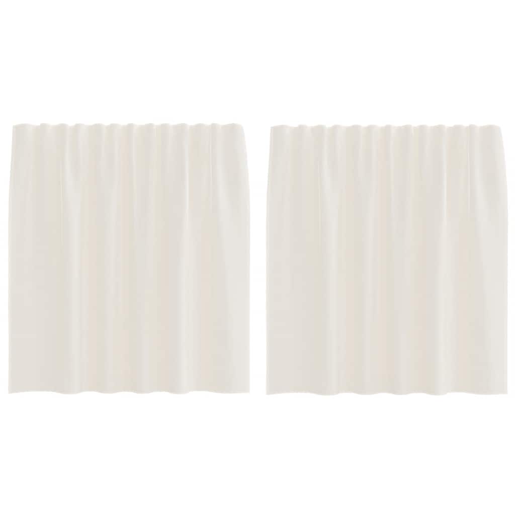 Voile kardinad varrastaskutega 2 tk kreemjad