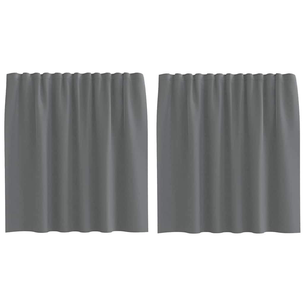 Voile kardinad varrastaskutega 2 tk, tumehall