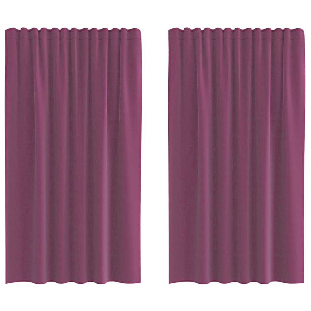 Voile kardinad varrastaskutega 2 tk lillad