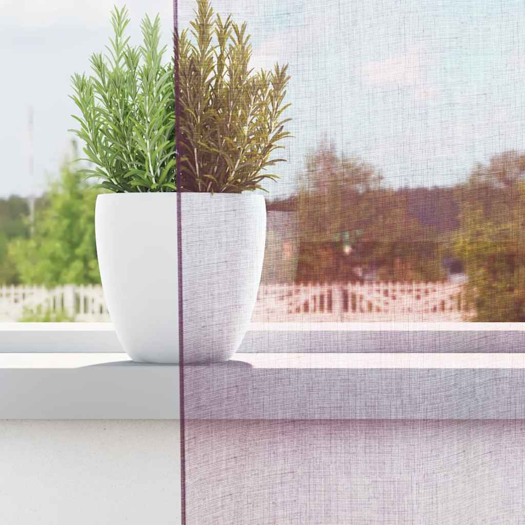 Voile kardinad varrastaskutega 2 tk lillad