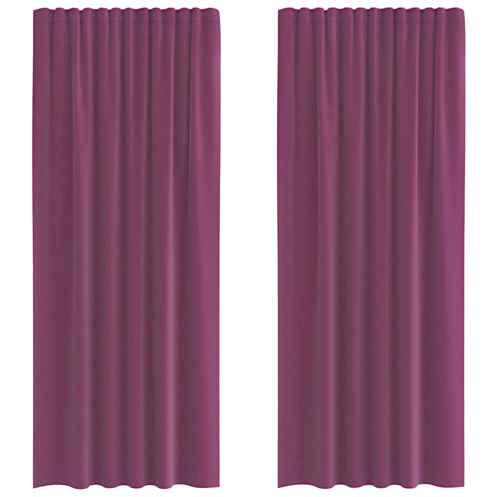 Voile kardinad varrastaskutega 2 tk lillad