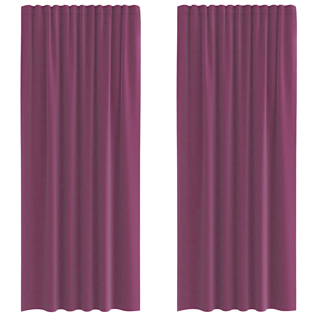 Voile kardinad varrastaskutega 2 tk lillad