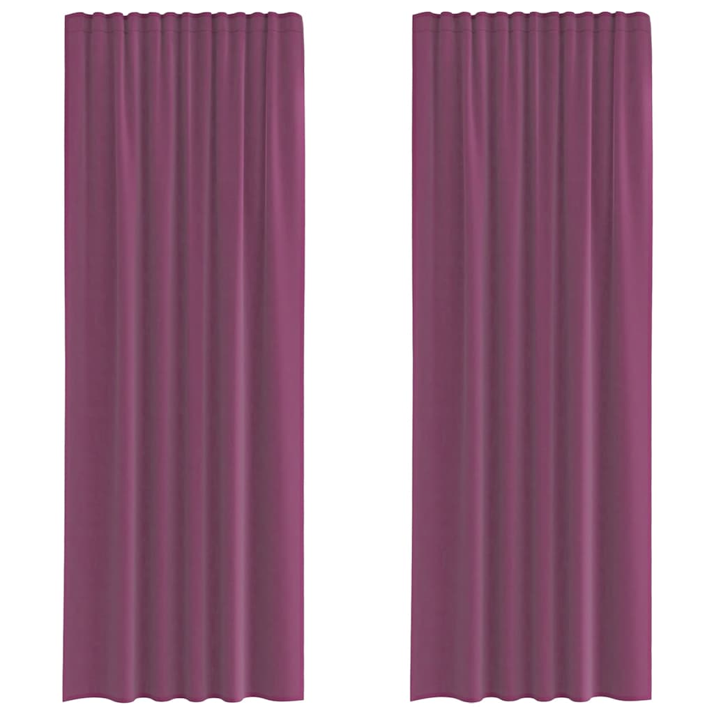 Voile kardinad varrastaskutega 2 tk lillad