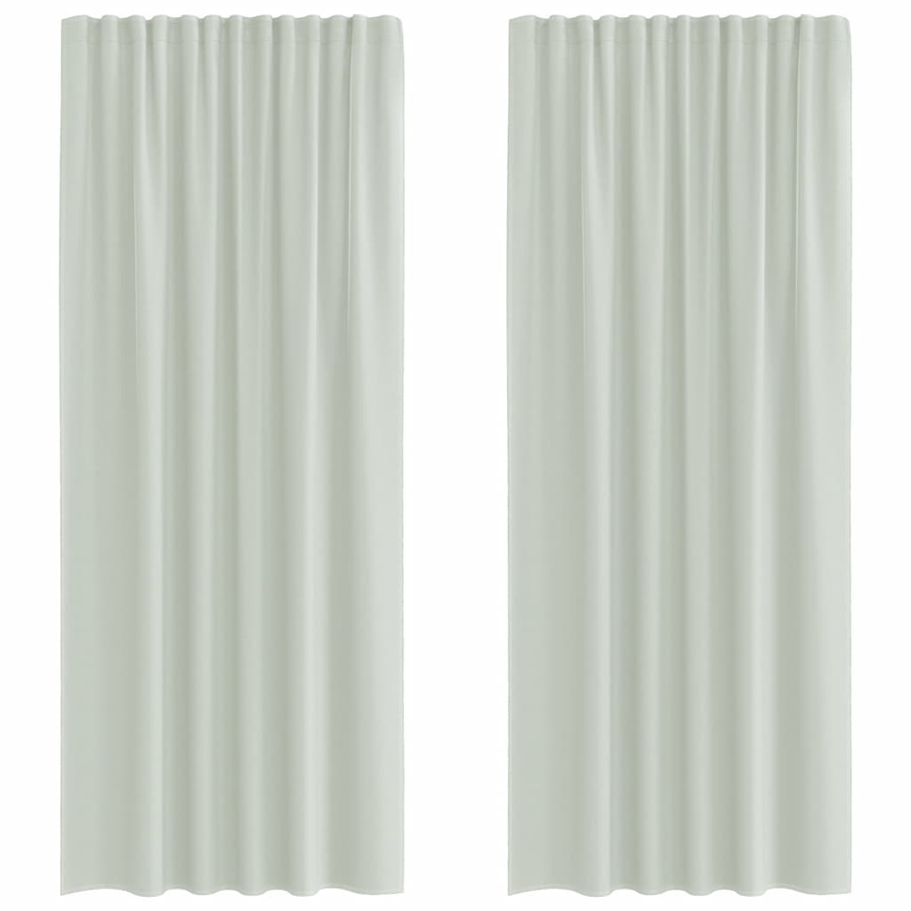 Voile kardinad varrastaskutega 2 tk, helehall