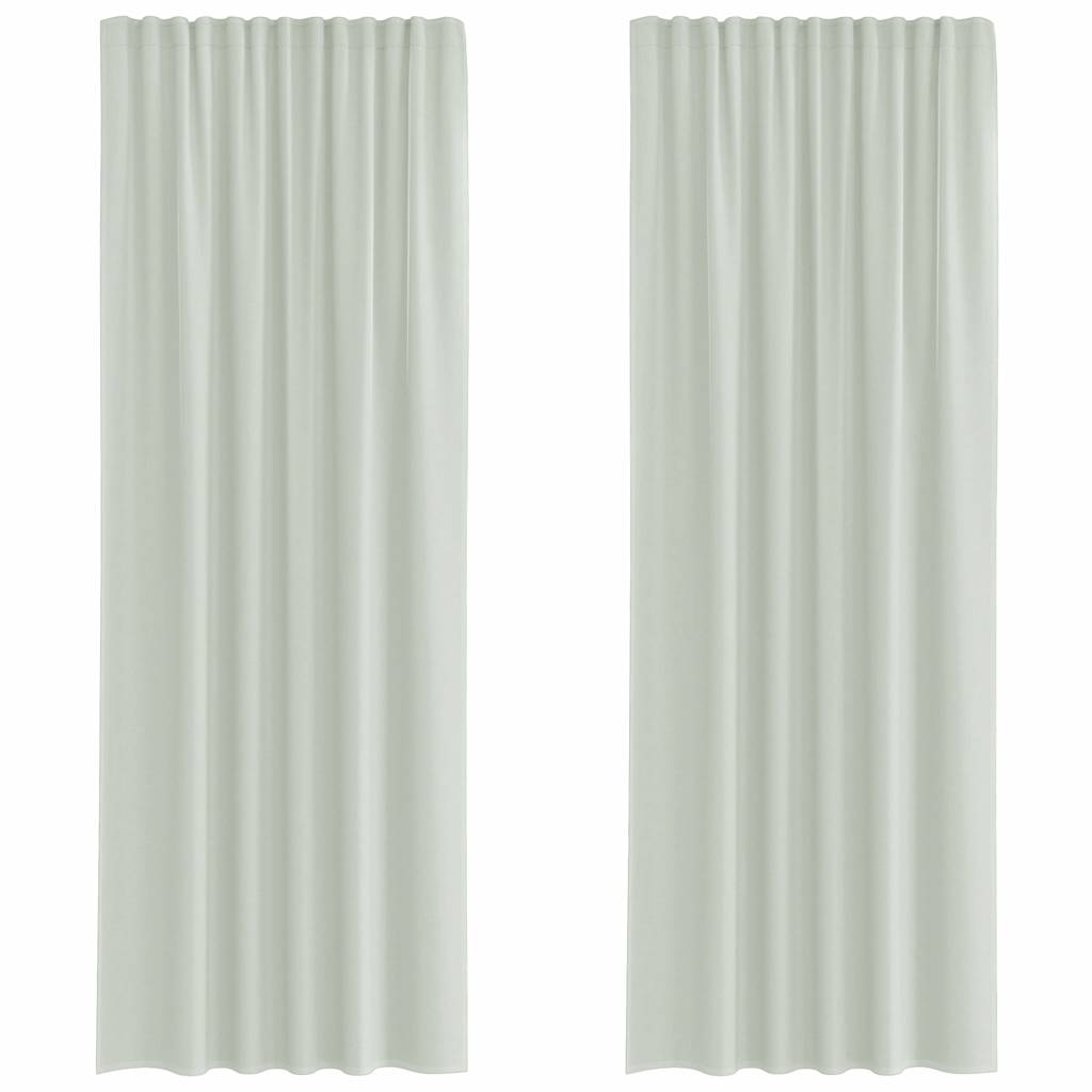 Voile kardinad varrastaskutega 2 tk, helehall