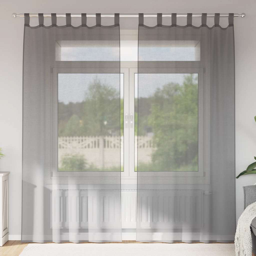 Aasadega Voile kardinad 2 tk Tumehall 140x245 cm