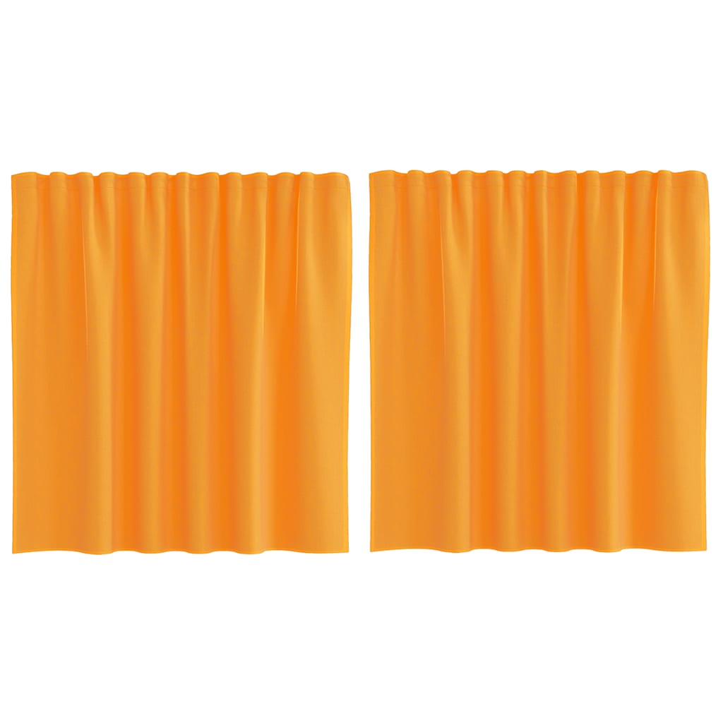 Aasadega voilee kardinad 2 tk, oranžid, 140 x 140 cm