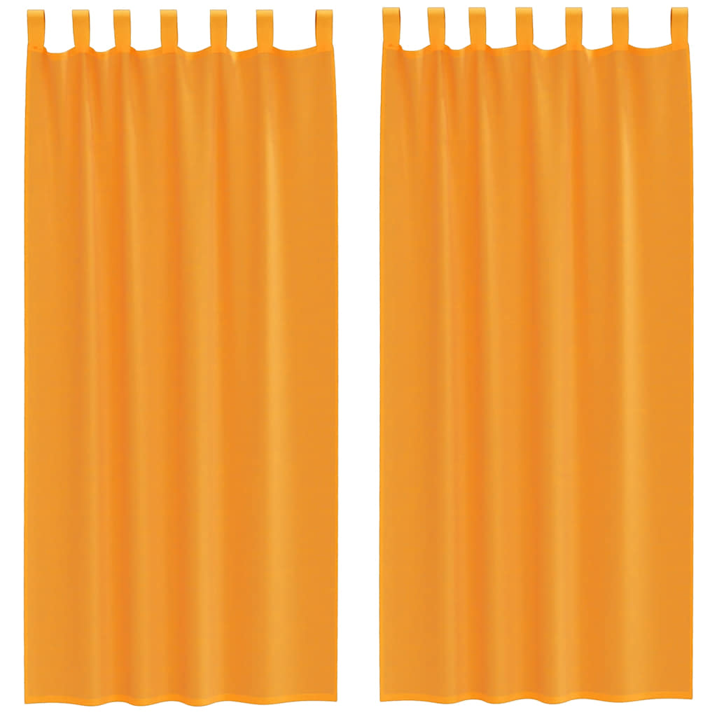 Aasadega voilee kardinad 2 tk, oranžid, 140 x 225 cm