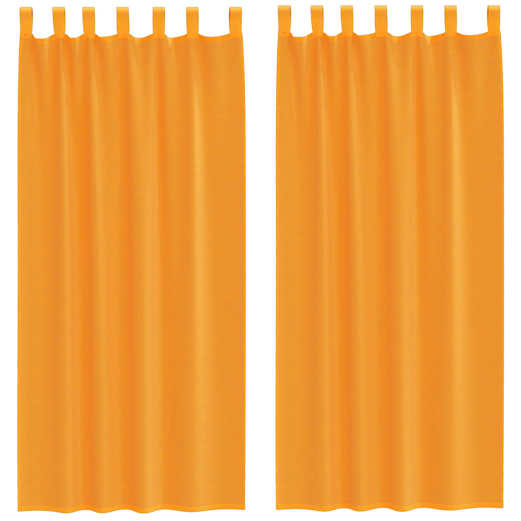 Aasadega Voile kardinad 2 tk Oranž 140x245 cm