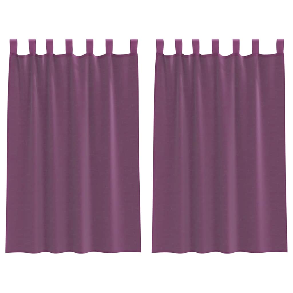 Aasadega voilee kardinad 2 tk, lillad, 140 x 175 cm
