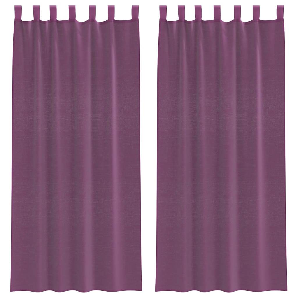 Aasadega voilee kardinad 2 tk, lillad, 140 x 225 cm