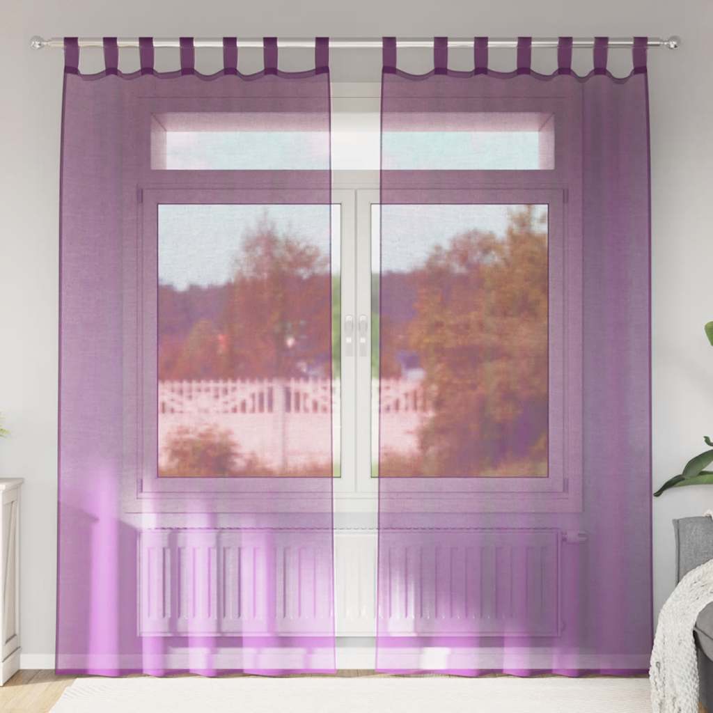 Aasadega Voile kardinad 2 tk Lilla 140x245 cm