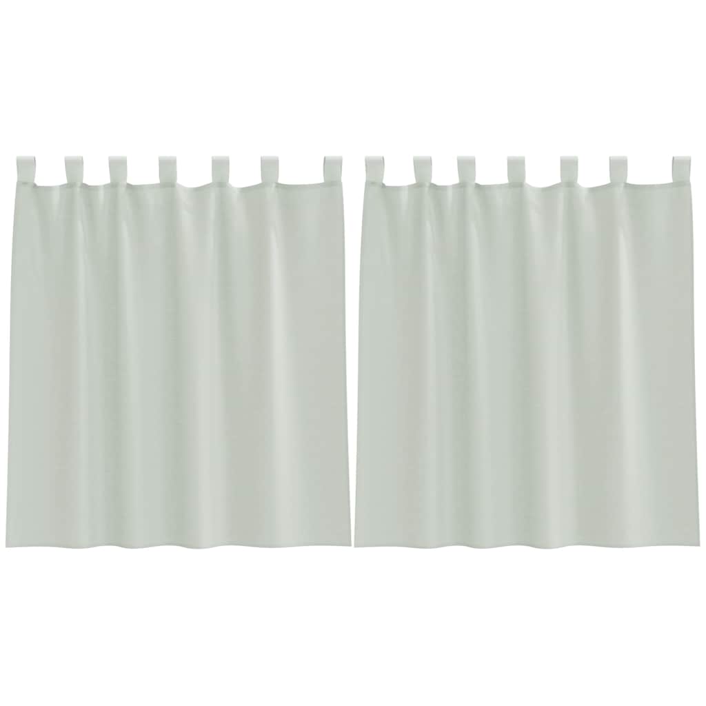 Aasadega voilee kardinad 2 tk, helehall, 140 x 140 cm