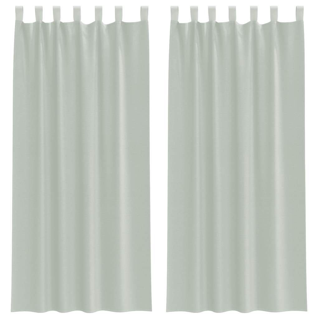 Aasadega voilee kardinad 2 tk, helehall, 140 x 245 cm